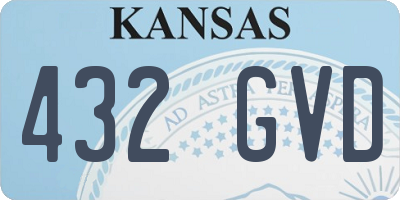 KS license plate 432GVD