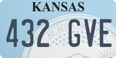 KS license plate 432GVE
