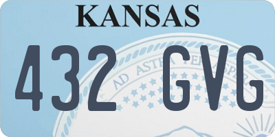 KS license plate 432GVG