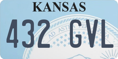 KS license plate 432GVL