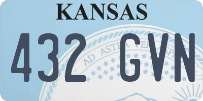 KS license plate 432GVN