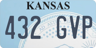 KS license plate 432GVP