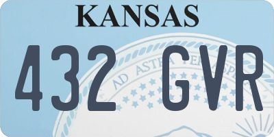 KS license plate 432GVR