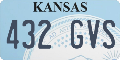 KS license plate 432GVS