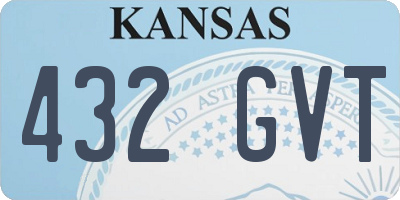 KS license plate 432GVT