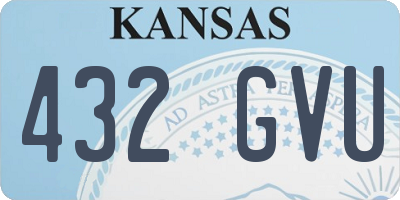 KS license plate 432GVU