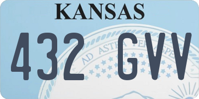 KS license plate 432GVV