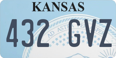 KS license plate 432GVZ