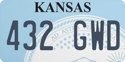 KS license plate 432GWD