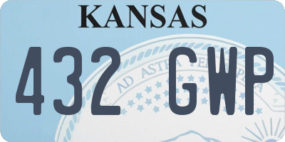 KS license plate 432GWP