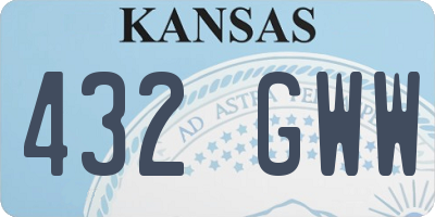 KS license plate 432GWW