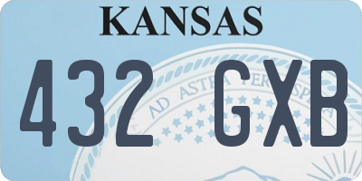 KS license plate 432GXB