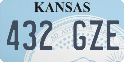 KS license plate 432GZE