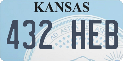 KS license plate 432HEB