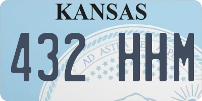 KS license plate 432HHM