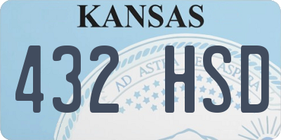 KS license plate 432HSD