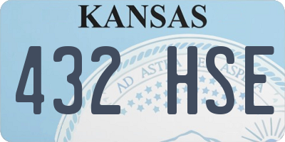 KS license plate 432HSE