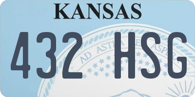 KS license plate 432HSG