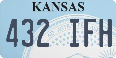 KS license plate 432IFH