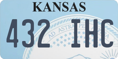 KS license plate 432IHC