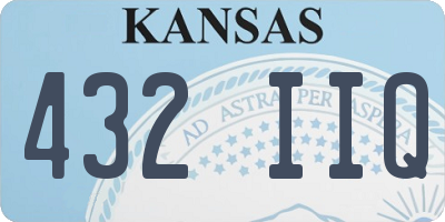KS license plate 432IIQ