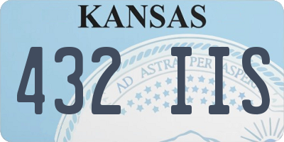 KS license plate 432IIS