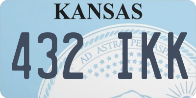 KS license plate 432IKK