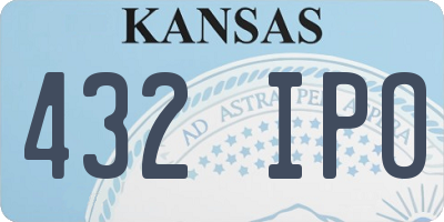 KS license plate 432IPO