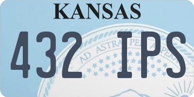 KS license plate 432IPS