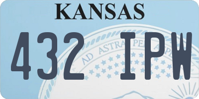 KS license plate 432IPW