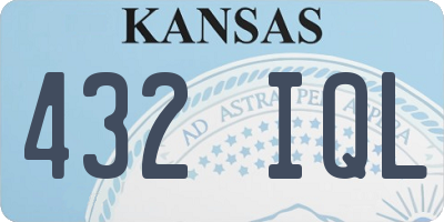 KS license plate 432IQL