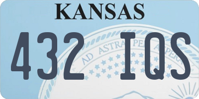 KS license plate 432IQS