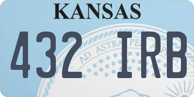 KS license plate 432IRB