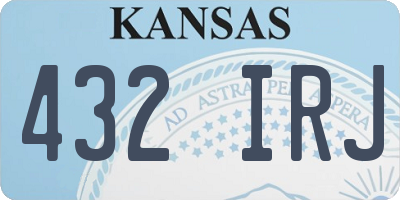 KS license plate 432IRJ