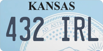 KS license plate 432IRL
