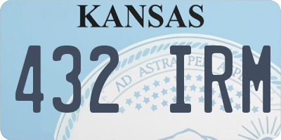 KS license plate 432IRM