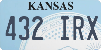 KS license plate 432IRX