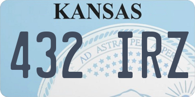 KS license plate 432IRZ