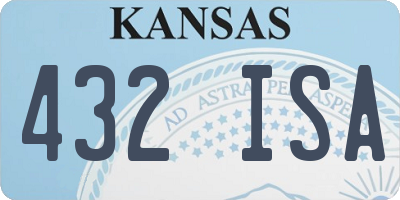 KS license plate 432ISA