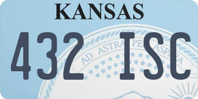 KS license plate 432ISC