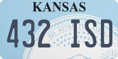 KS license plate 432ISD