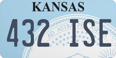 KS license plate 432ISE