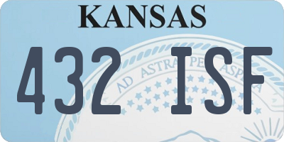 KS license plate 432ISF