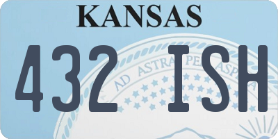 KS license plate 432ISH