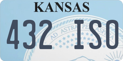 KS license plate 432ISO