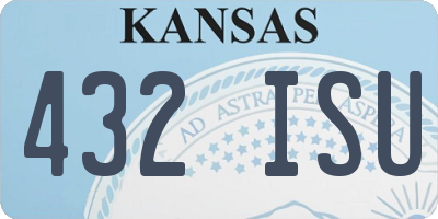 KS license plate 432ISU