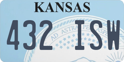 KS license plate 432ISW
