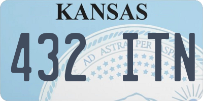 KS license plate 432ITN