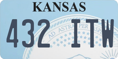 KS license plate 432ITW
