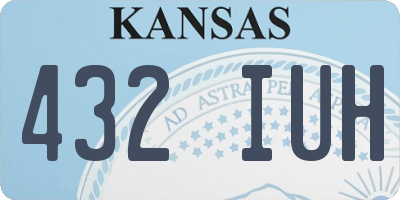 KS license plate 432IUH